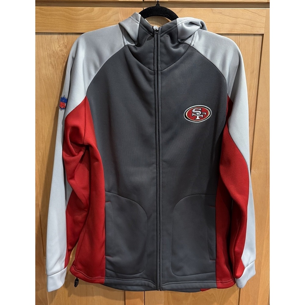 VTG Reebok NFL Team Apparel San Francisco 49ers Full Zip Hoodie Jacket Mens M